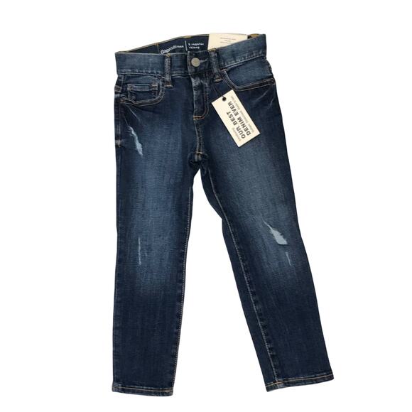 Gap Kids Girl's Medium Wash Distressed Skinny Jeans Size 5 - Picture 1 of 7